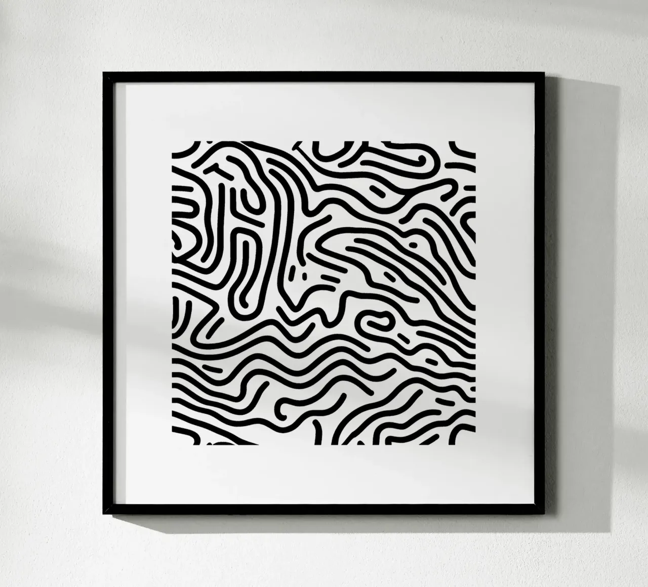 Black & White 4 poster con telaio in plastica da Rezh creations