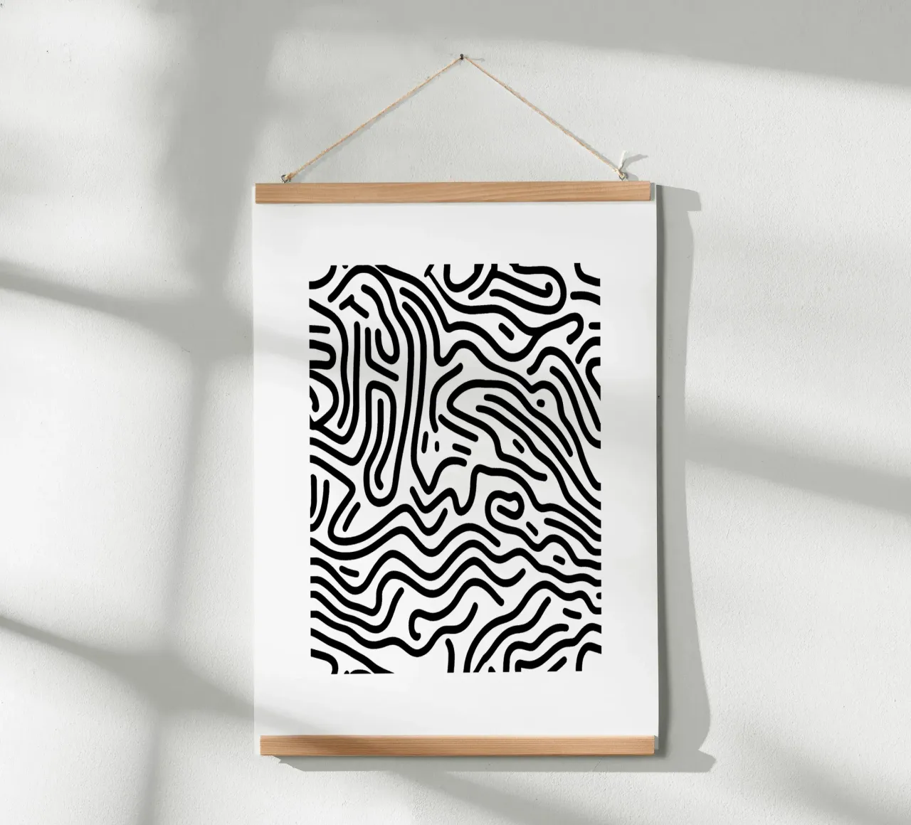 Black & White 4 poster con telaio in plastica da Rezh creations