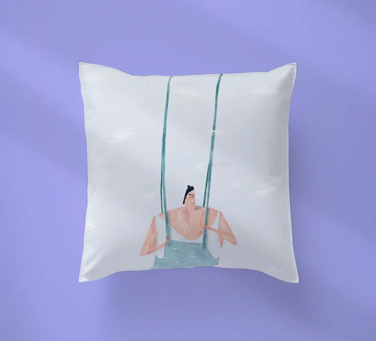 Trude is Krude - In den Seilen hängen decorative cushion by The Artcircle