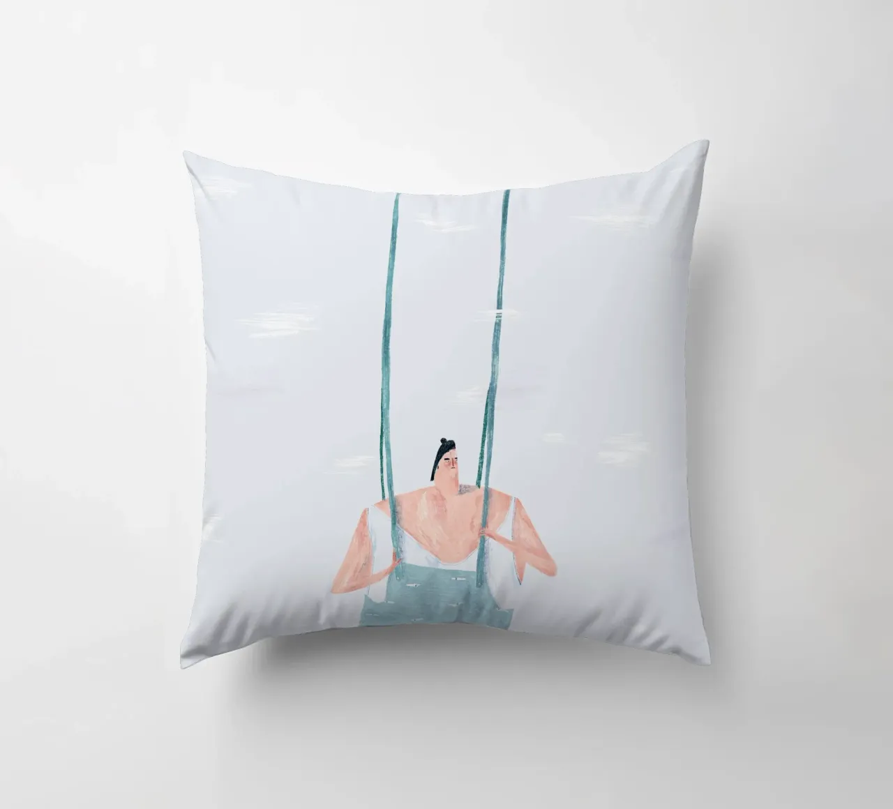 Trude is Krude - In den Seilen hängen decorative cushion by The Artcircle
