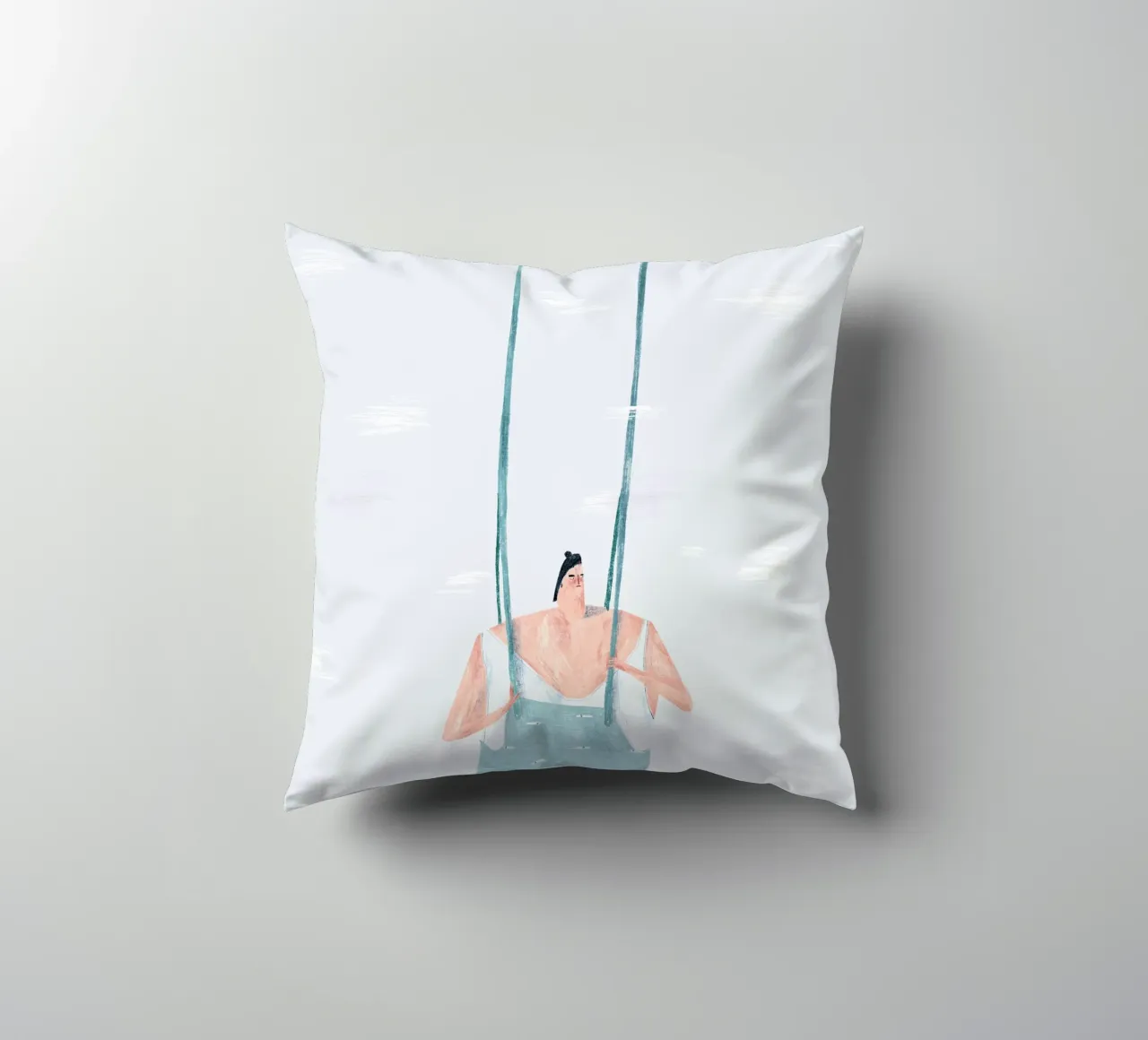 Trude is Krude - In den Seilen hängen decorative cushion by The Artcircle