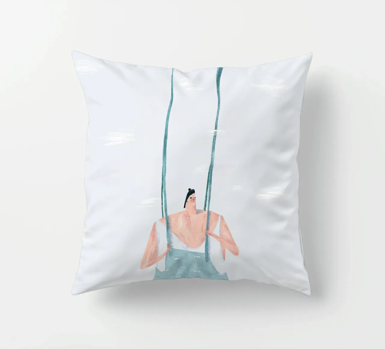 Trude is Krude - In den Seilen hängen decorative cushion by The Artcircle