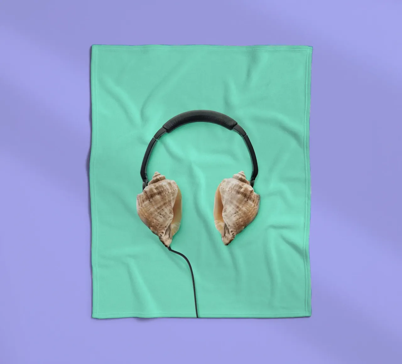 Sea Music fleece blanket by 360brain