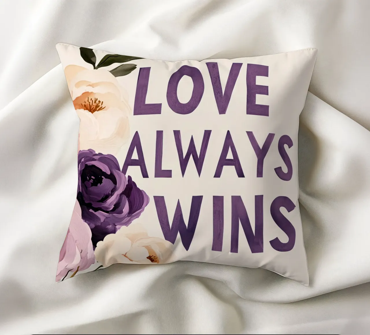 Love Always Wins decorative cushion by treechild
