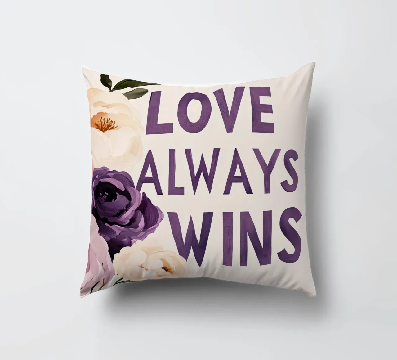 Love Always Wins decorative cushion by treechild