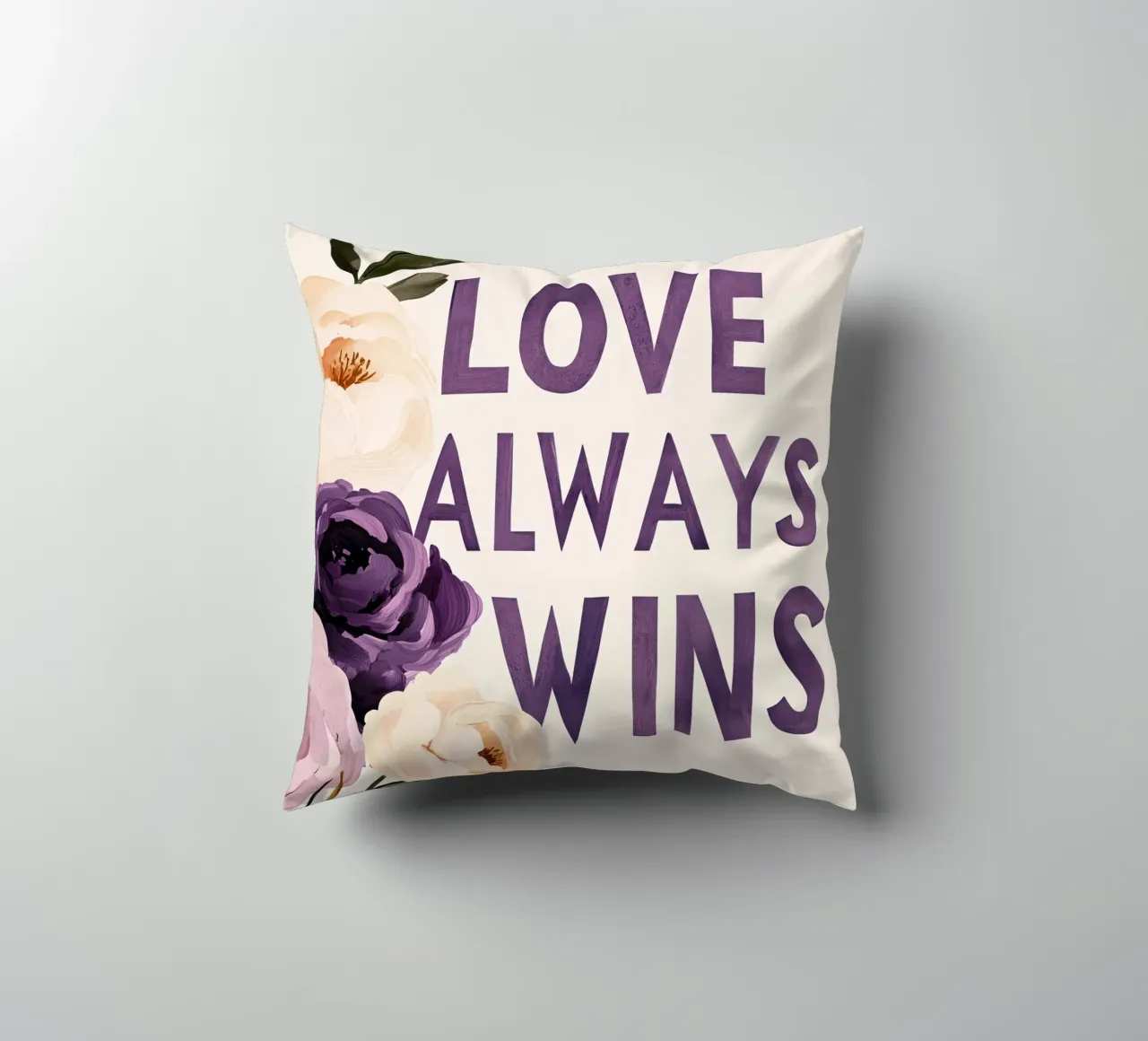 Love Always Wins decorative cushion by treechild