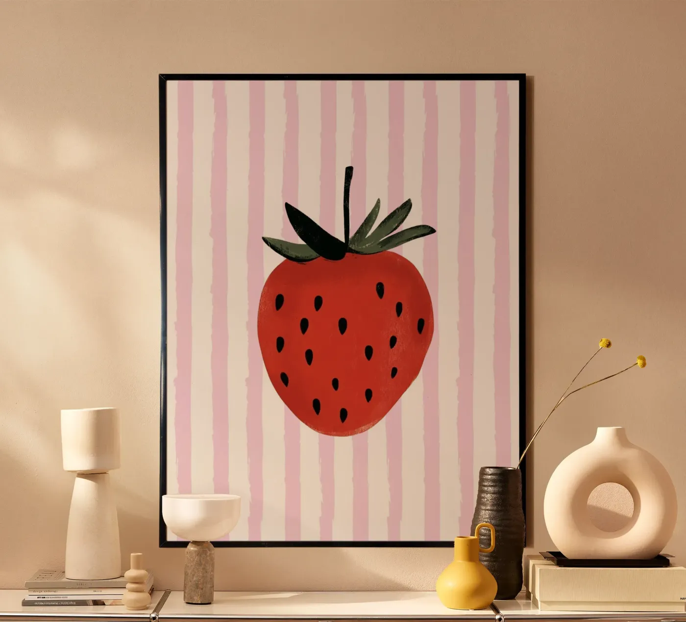 Erdbeere Poster von Colourful Art