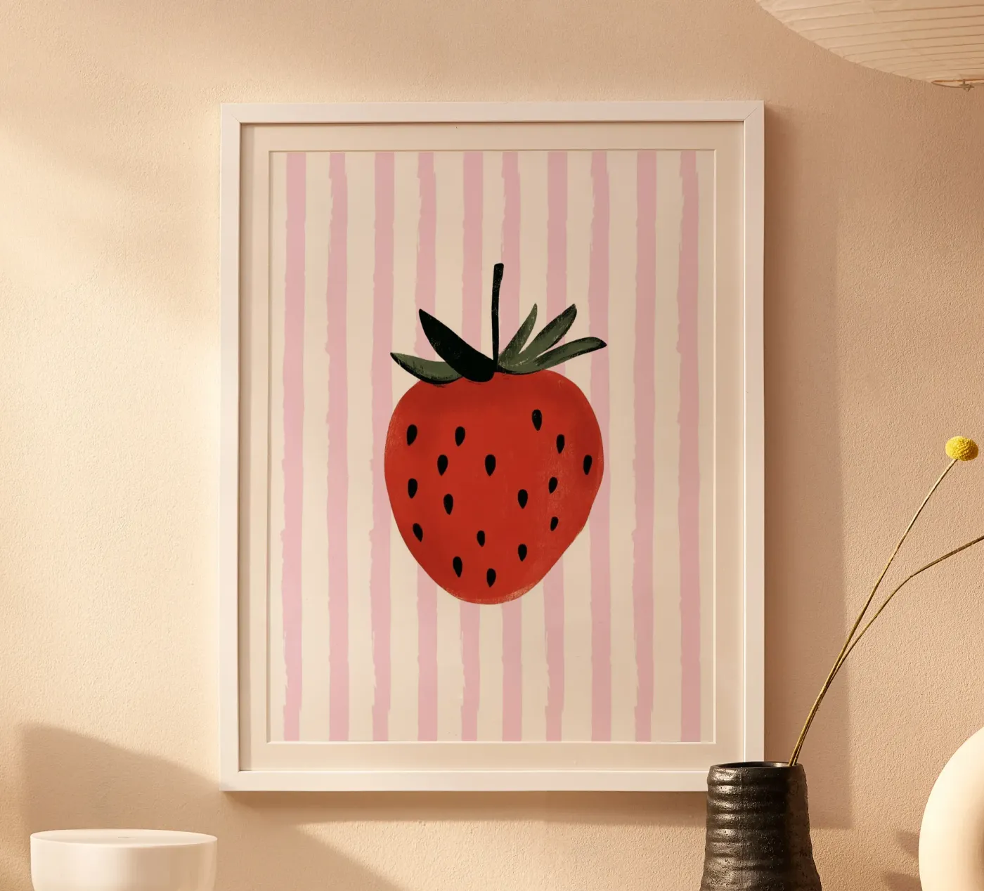 Erdbeere Poster von Colourful Art