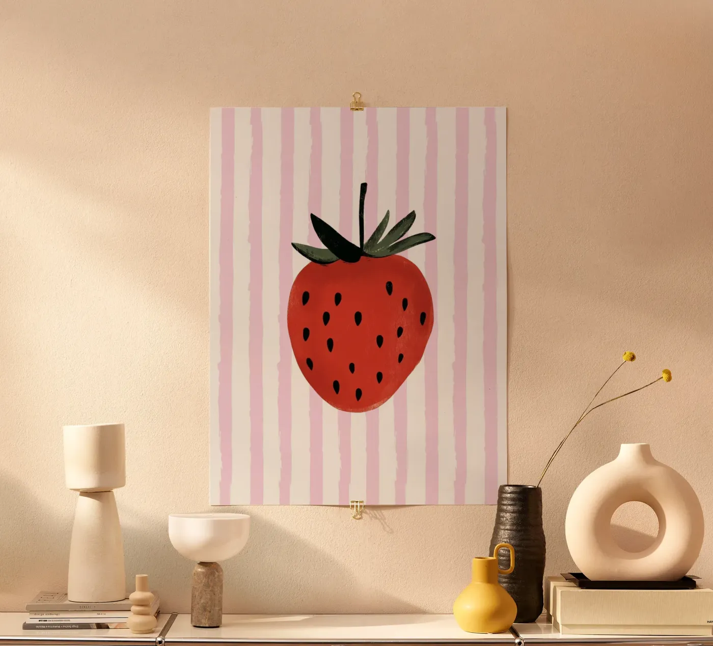 Erdbeere Poster von Colourful Art