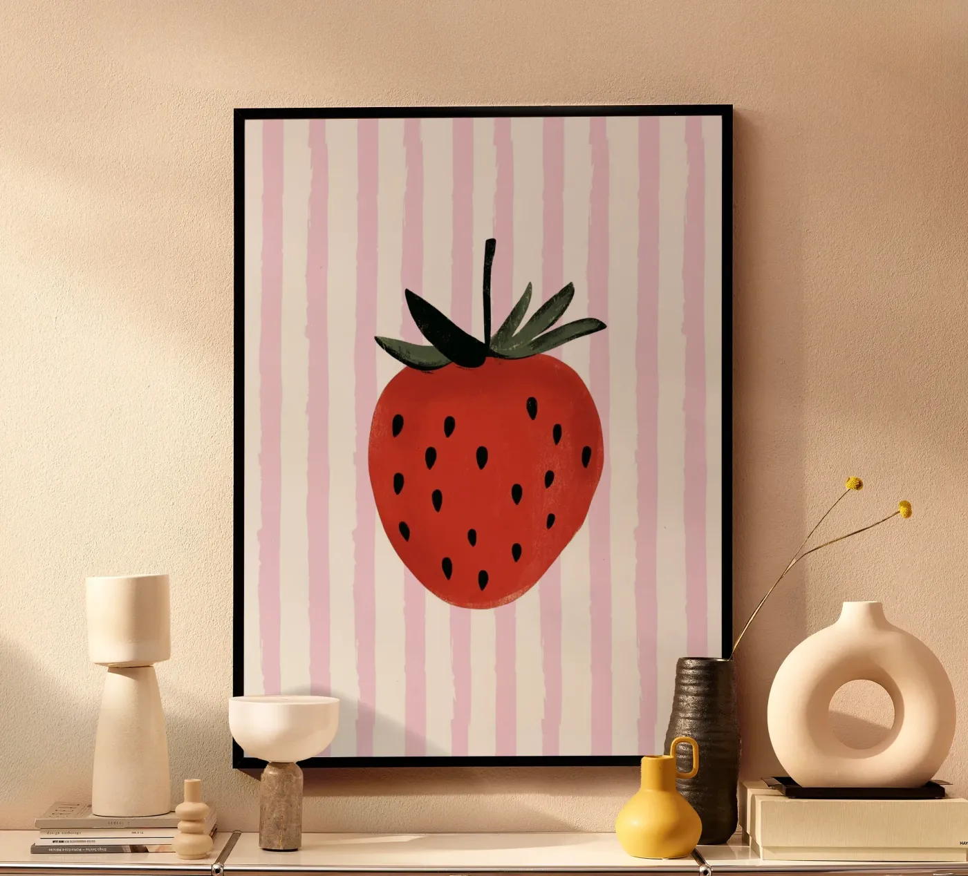Erdbeere Poster von Colourful Art