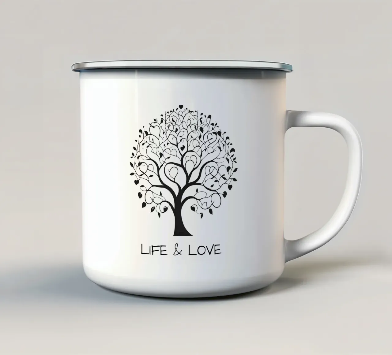 Life & love tazza in smalto da Rezh creations