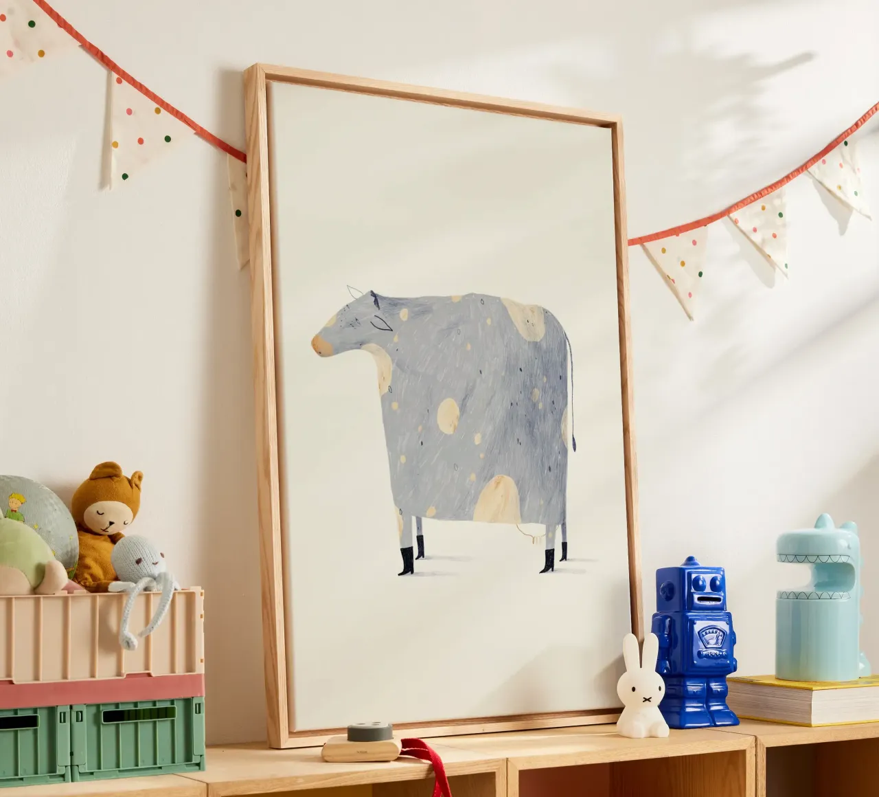 Trude is Krude - Kuh tela con Cornice a cassetta da The Artcircle