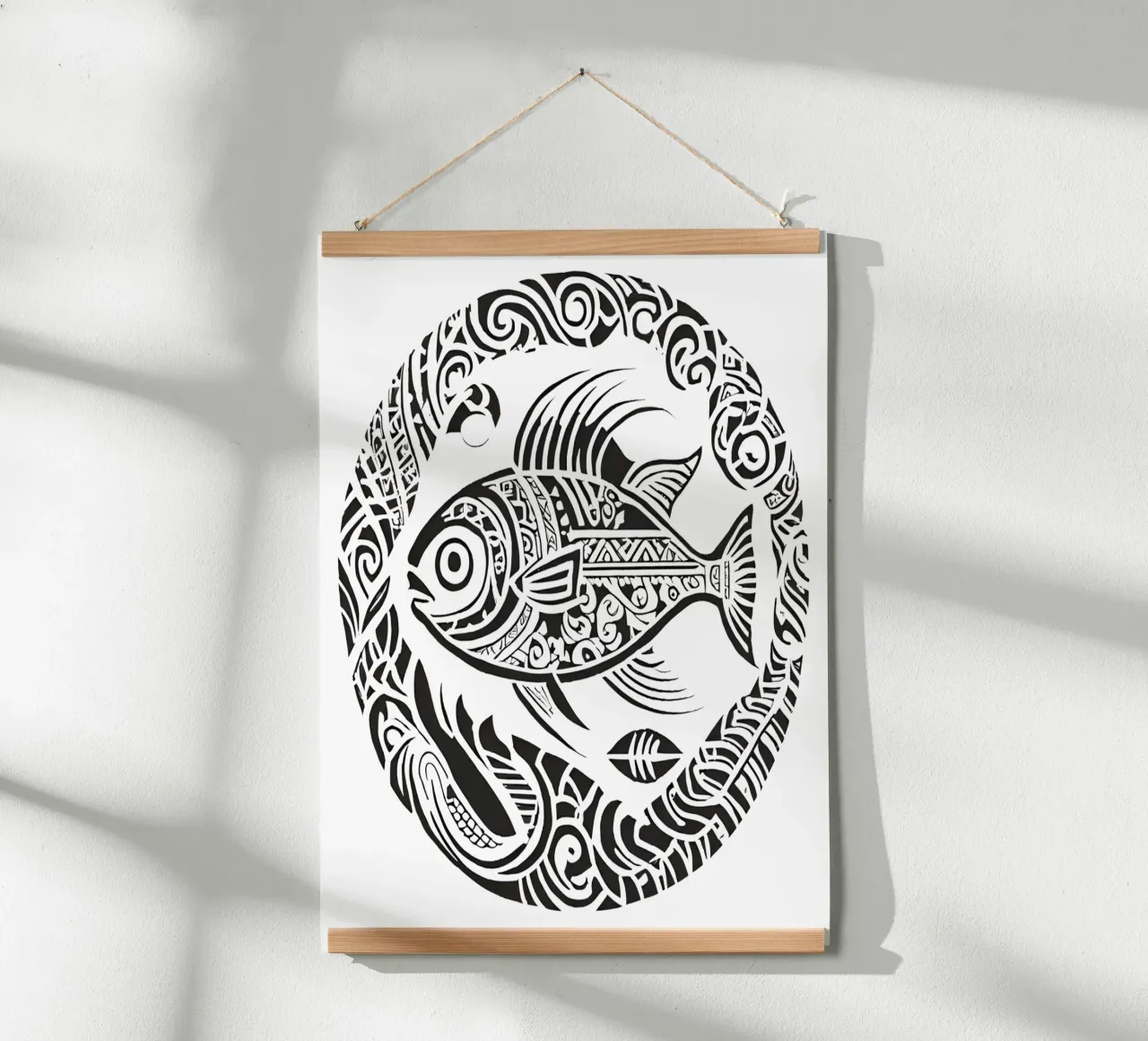 Pesce 4 poster con telaio in alluminio da Rezh creations