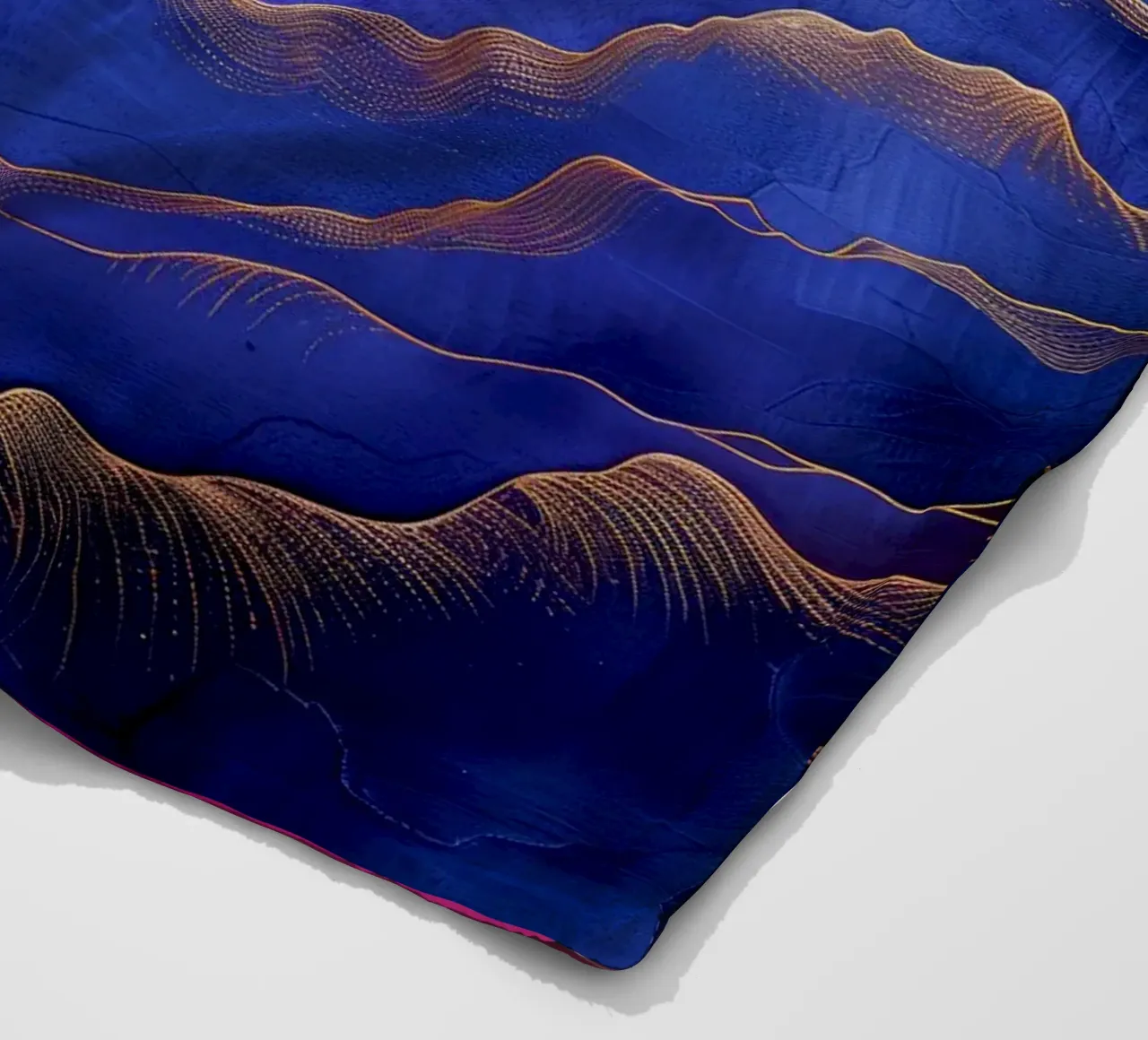 Astrazione blu e rosa coperta in pile da Justyna Jaszke JBJart