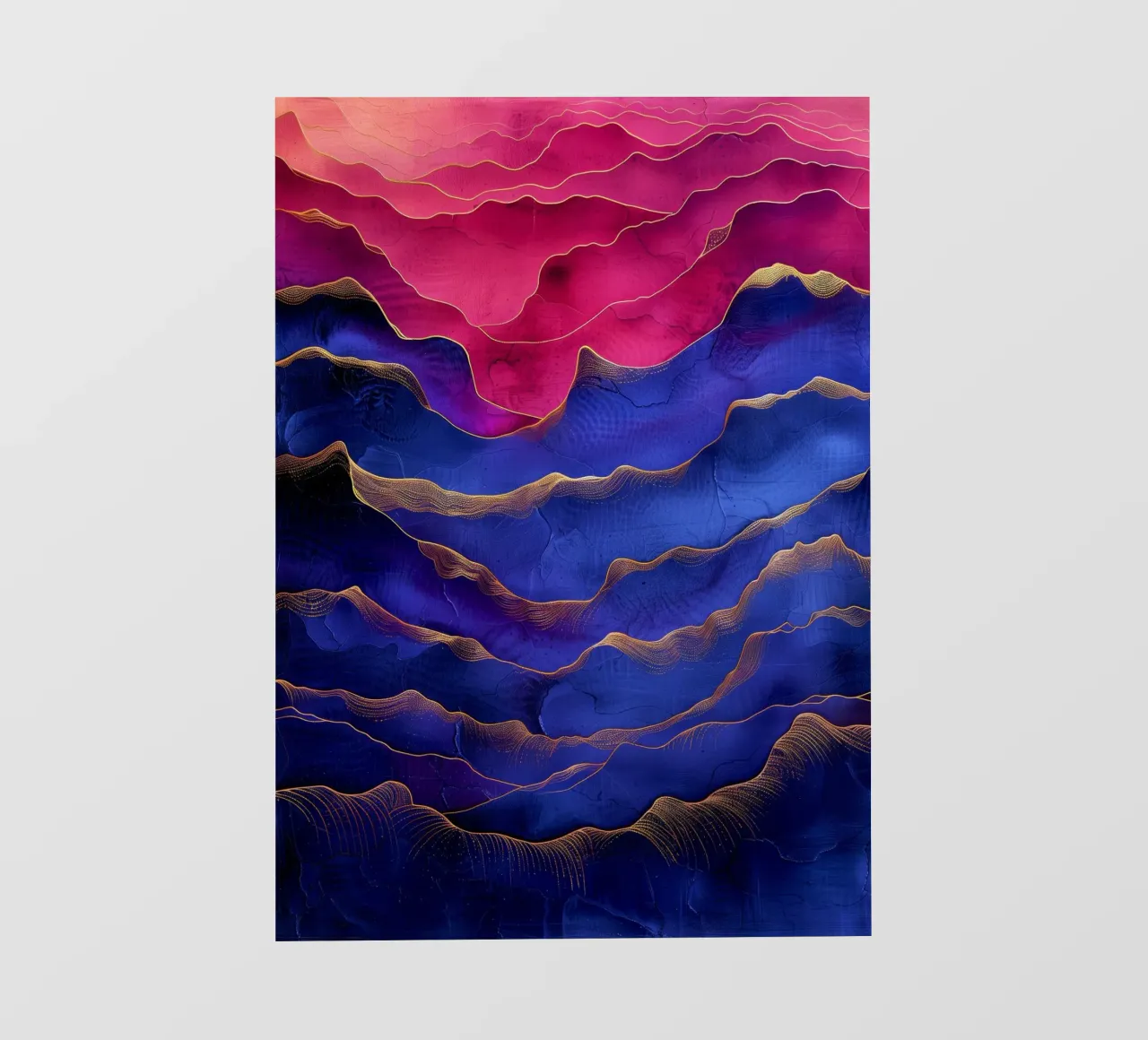 Astrazione blu e rosa telo in pvc da Justyna Jaszke JBJart