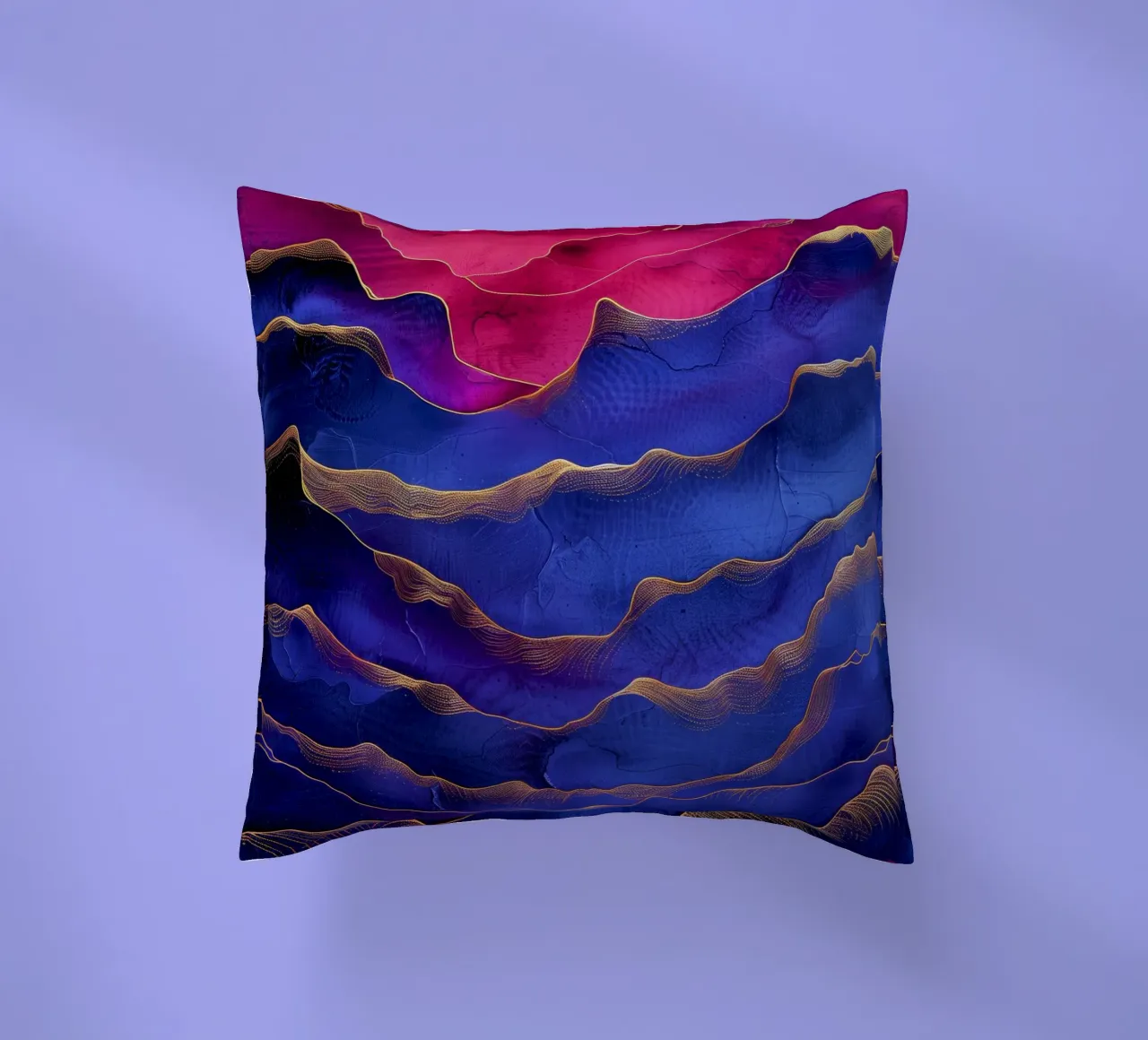 Astrazione blu e rosa cuscino da Justyna Jaszke JBJart