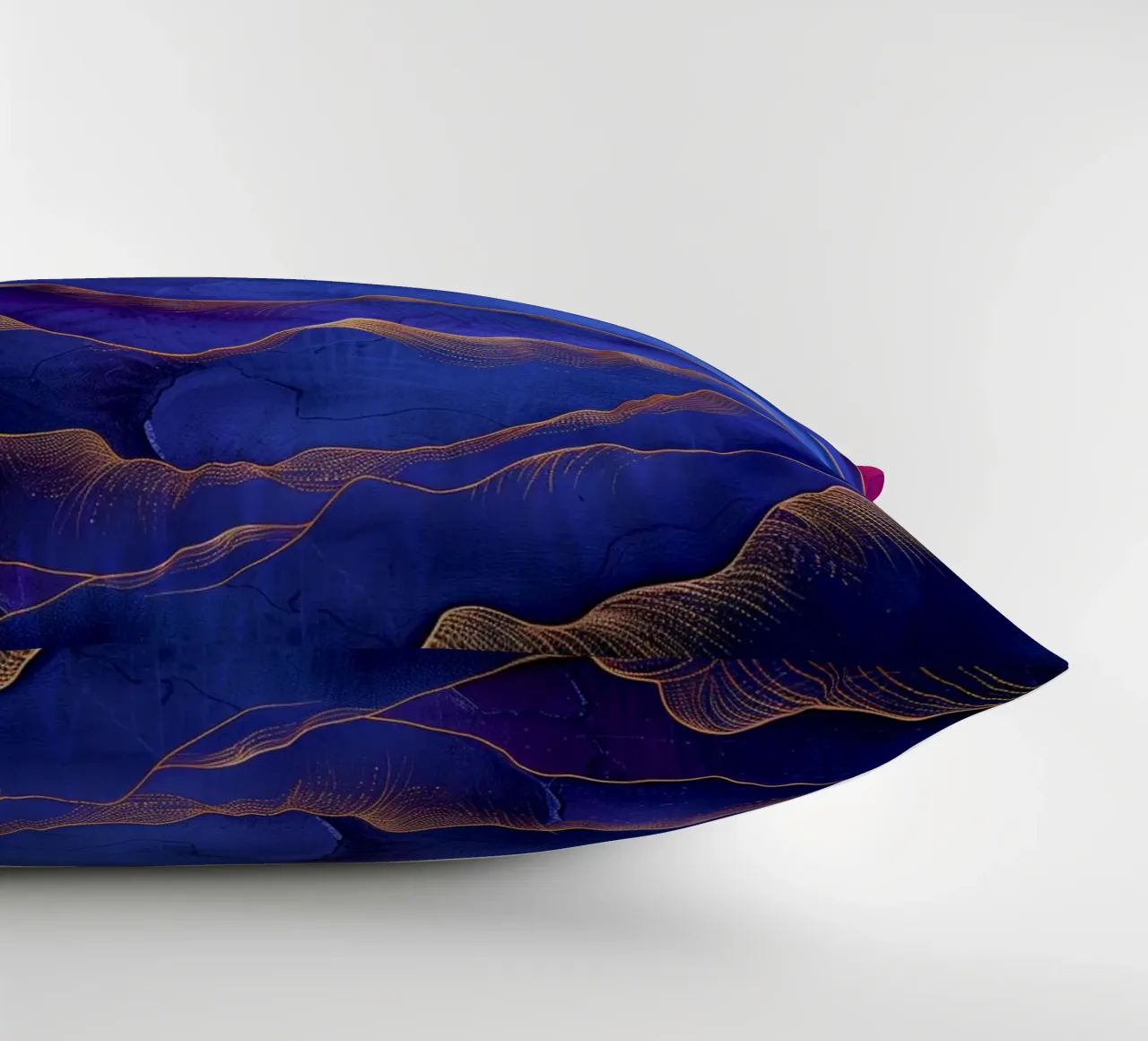 Astrazione blu e rosa cuscino da Justyna Jaszke JBJart