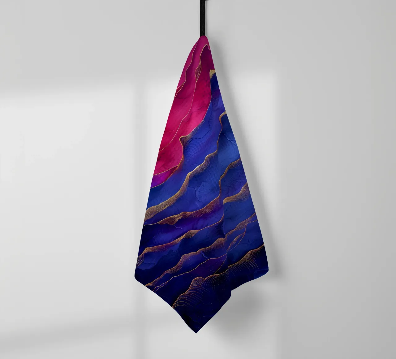 Astrazione blu e rosa canovaccio da cucina da Justyna Jaszke JBJart