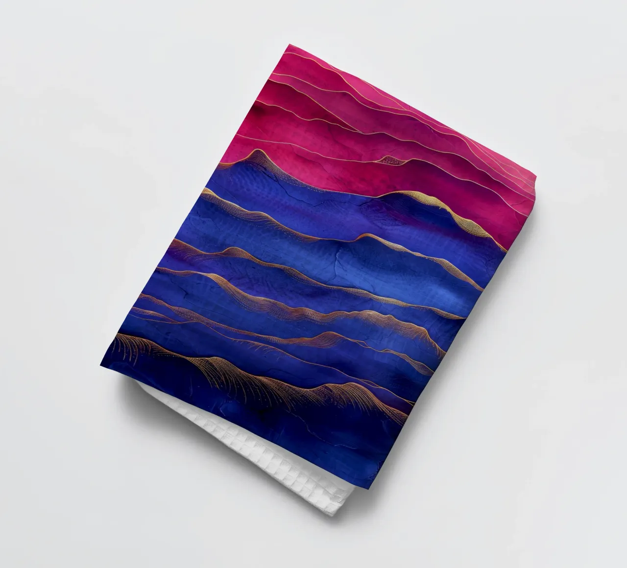 Astrazione blu e rosa canovaccio da cucina da Justyna Jaszke JBJart