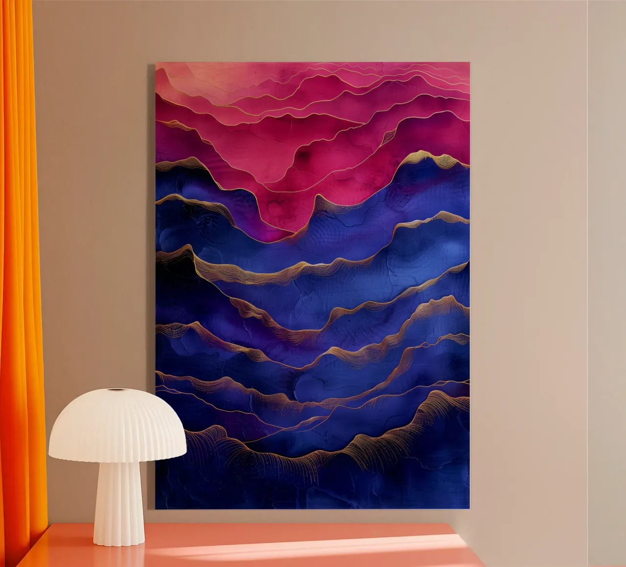 Astrazione blu e rosa plexiglass da Justyna Jaszke JBJart