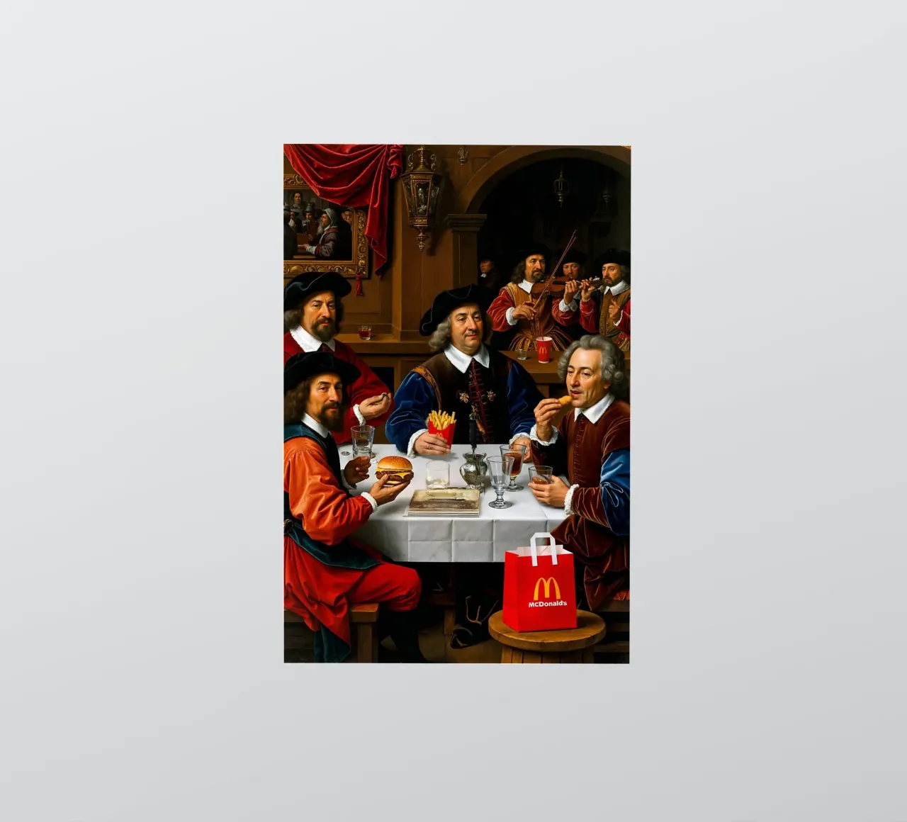 Schnelles Essen, langsame Kunst: Ein Festmahl der Renaissance | Limited Drop Sticker von Renaissance Rebel