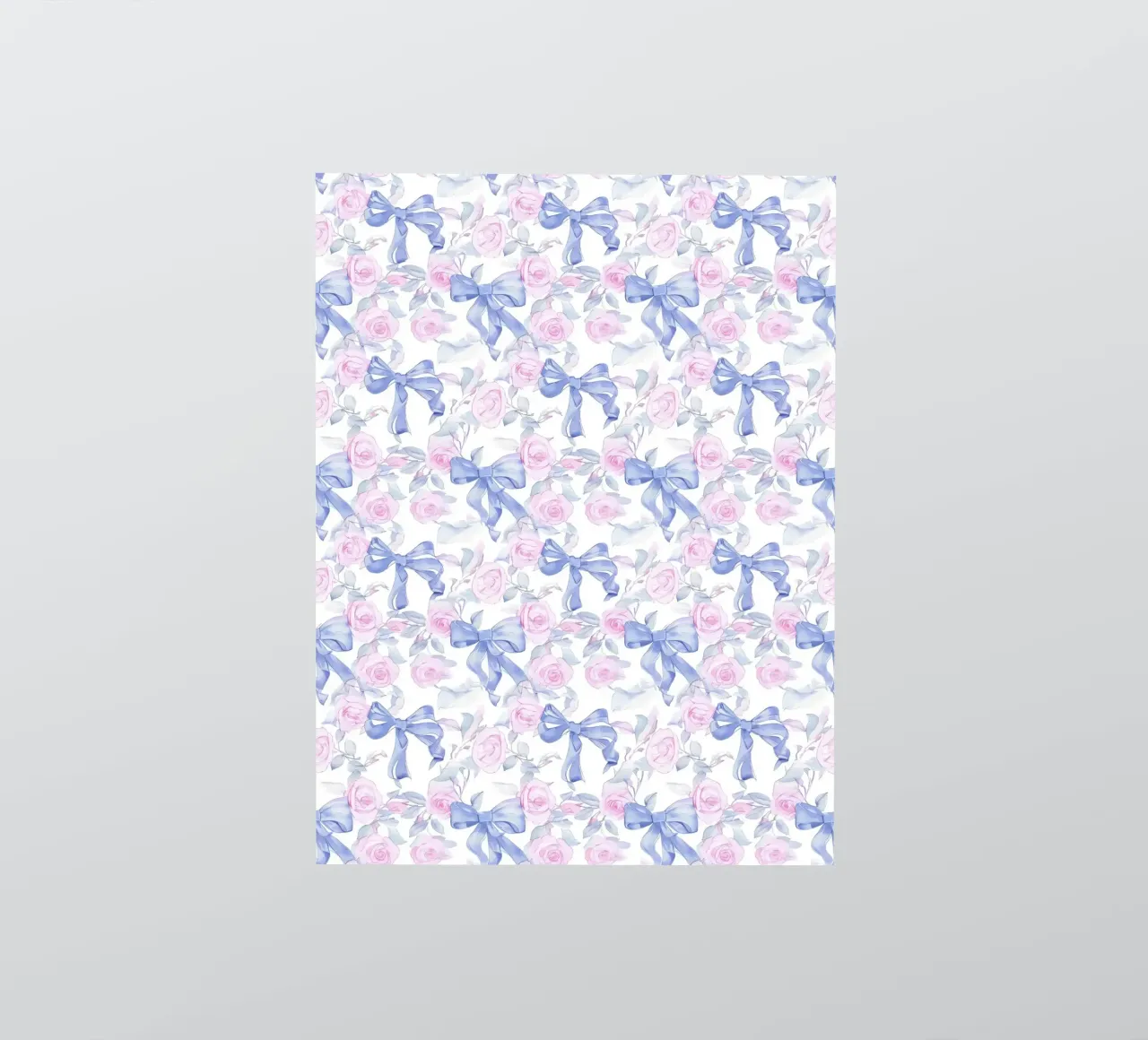 Vintage French Blue Bows and Pink Roses coquette aesthetic autocollant de Gentle Echoes Art