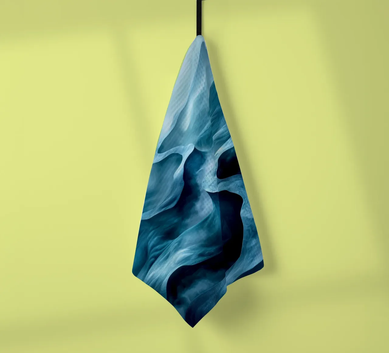 Abstraction d'un paysage bleu torchon de Justyna Jaszke JBJart