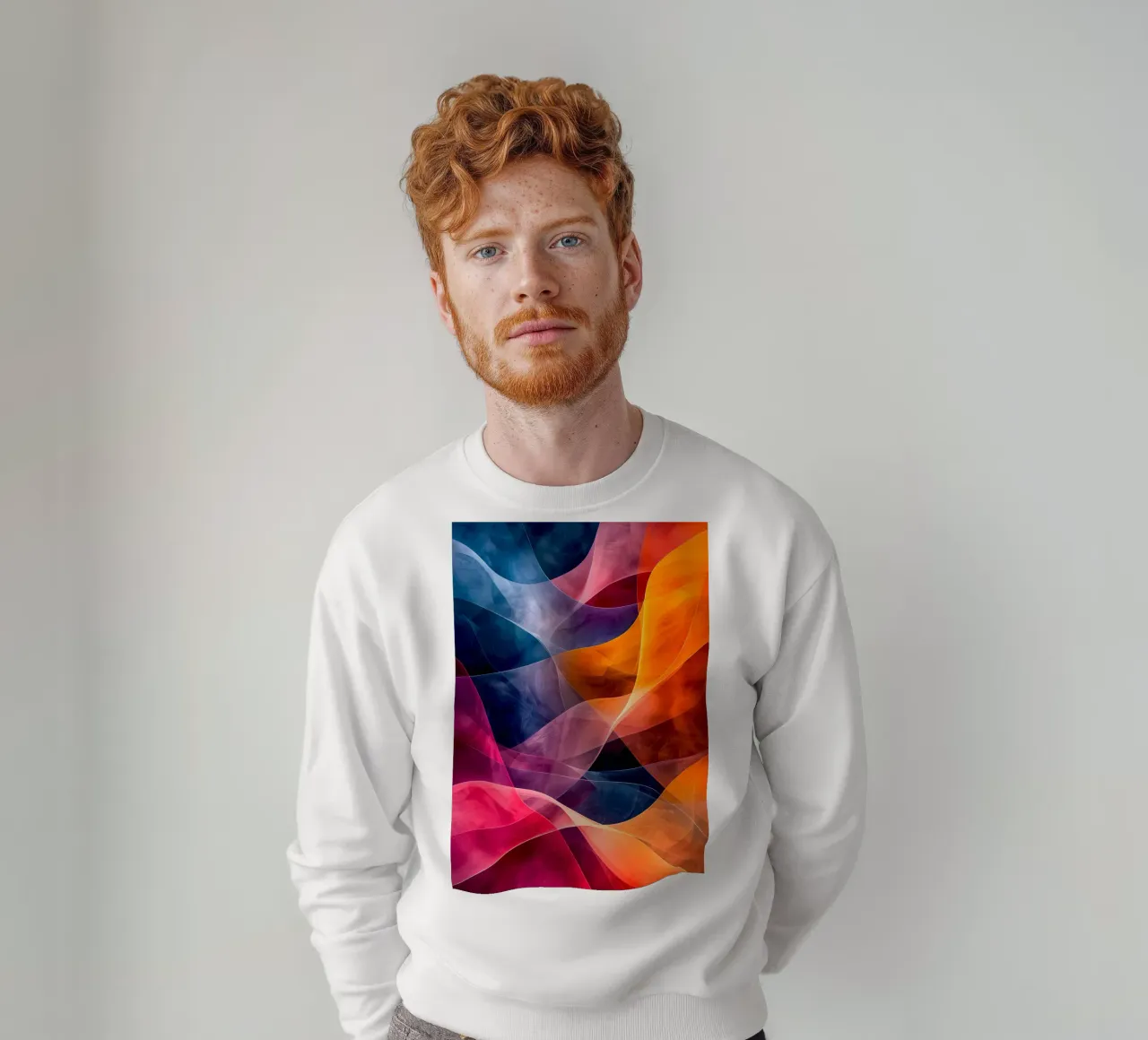 Astrazione colori e linee felpa da Justyna Jaszke JBJart