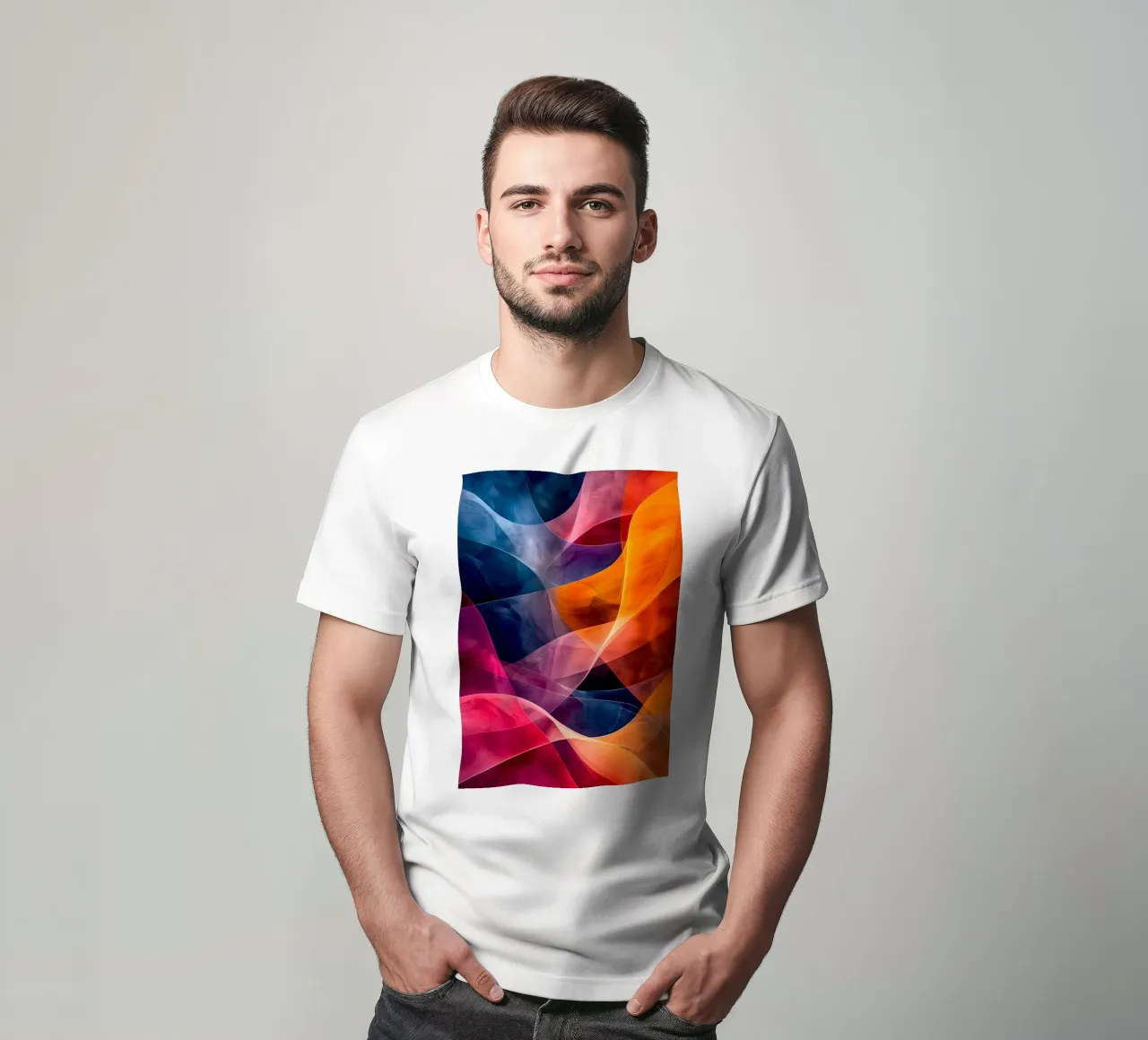 Astrazione colori e linee t-shirt da Justyna Jaszke JBJart