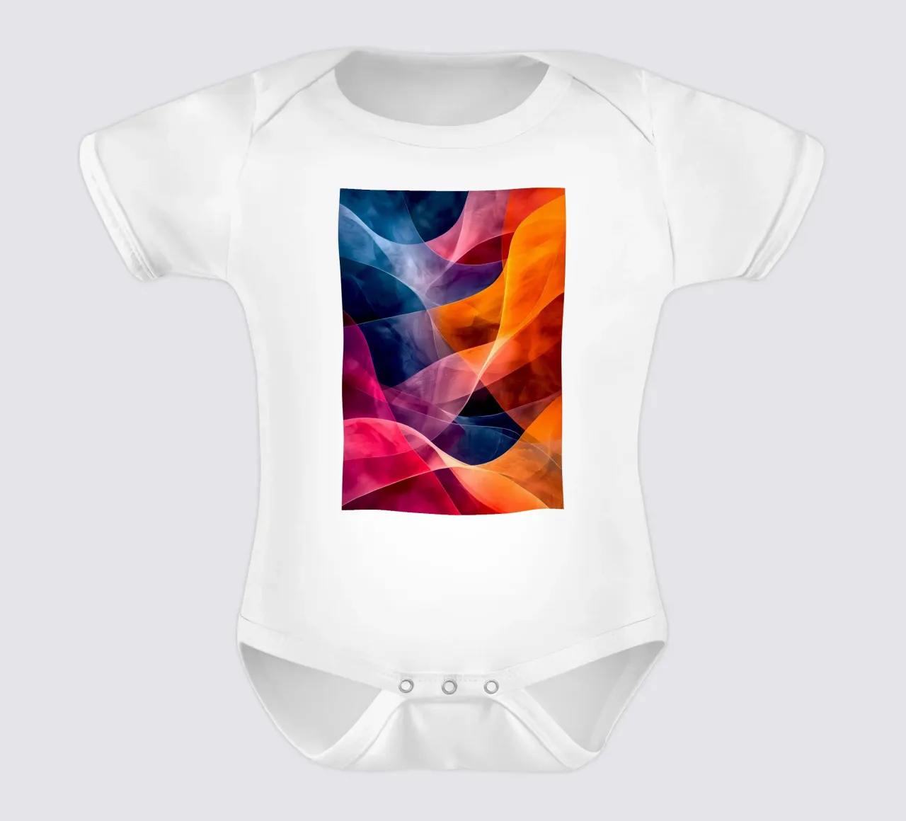 Astrazione colori e linee body neonato maniche corte da Justyna Jaszke JBJart