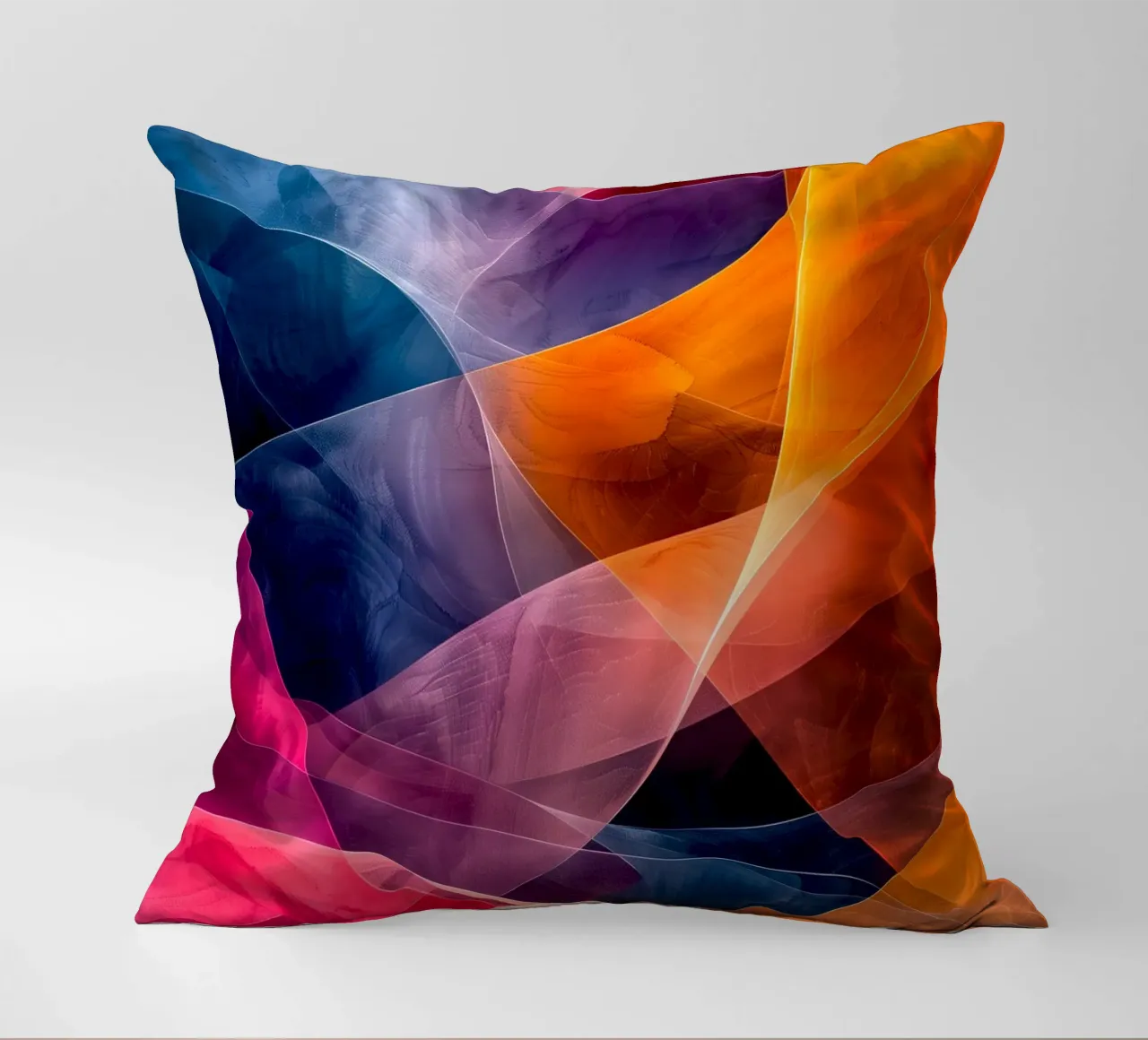 Astrazione colori e linee cuscino da Justyna Jaszke JBJart