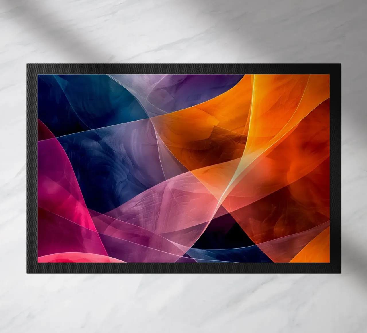 Astrazione colori e linee zerbino da Justyna Jaszke JBJart