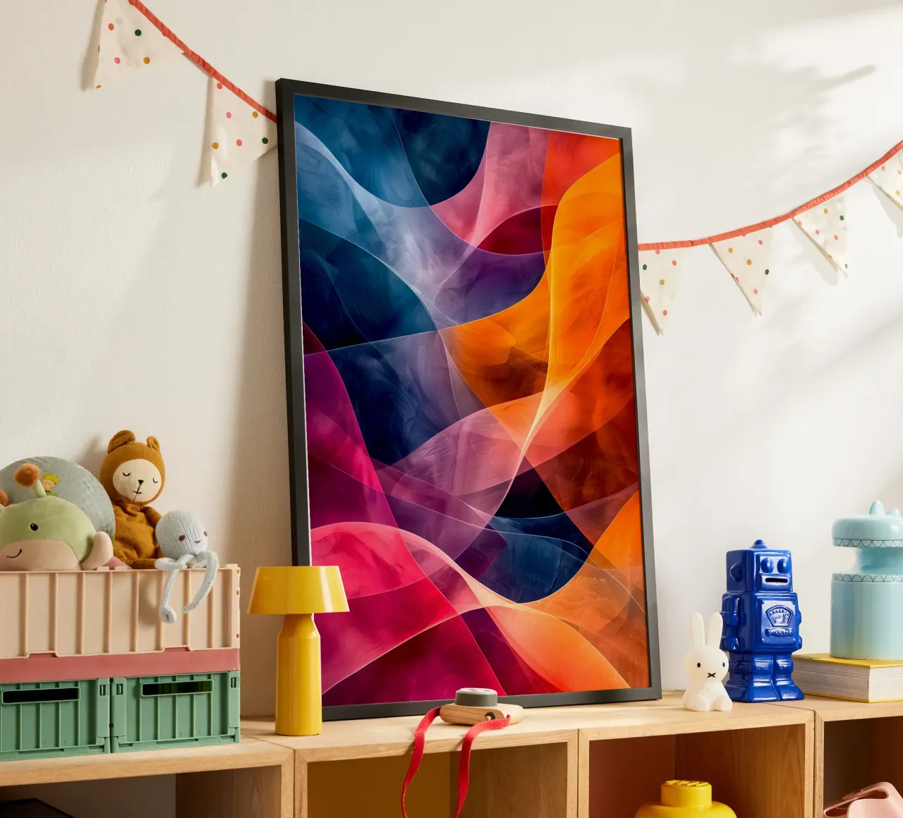 Astrazione colori e linee carta hahnemühle da Justyna Jaszke JBJart