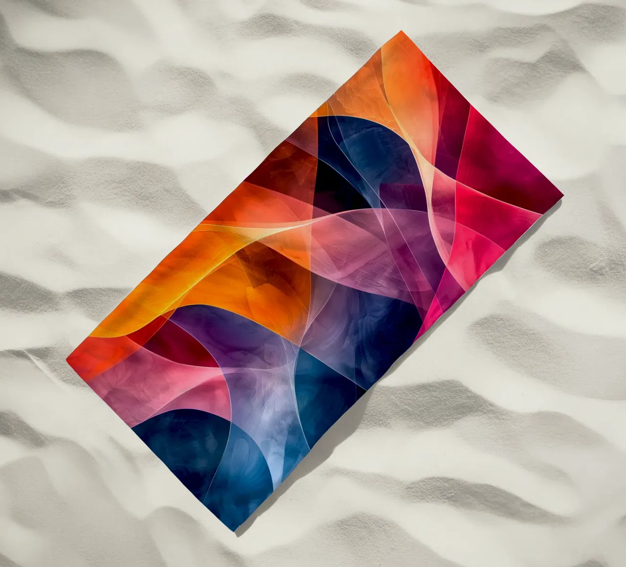 Astrazione colori e linee telo mare da Justyna Jaszke JBJart