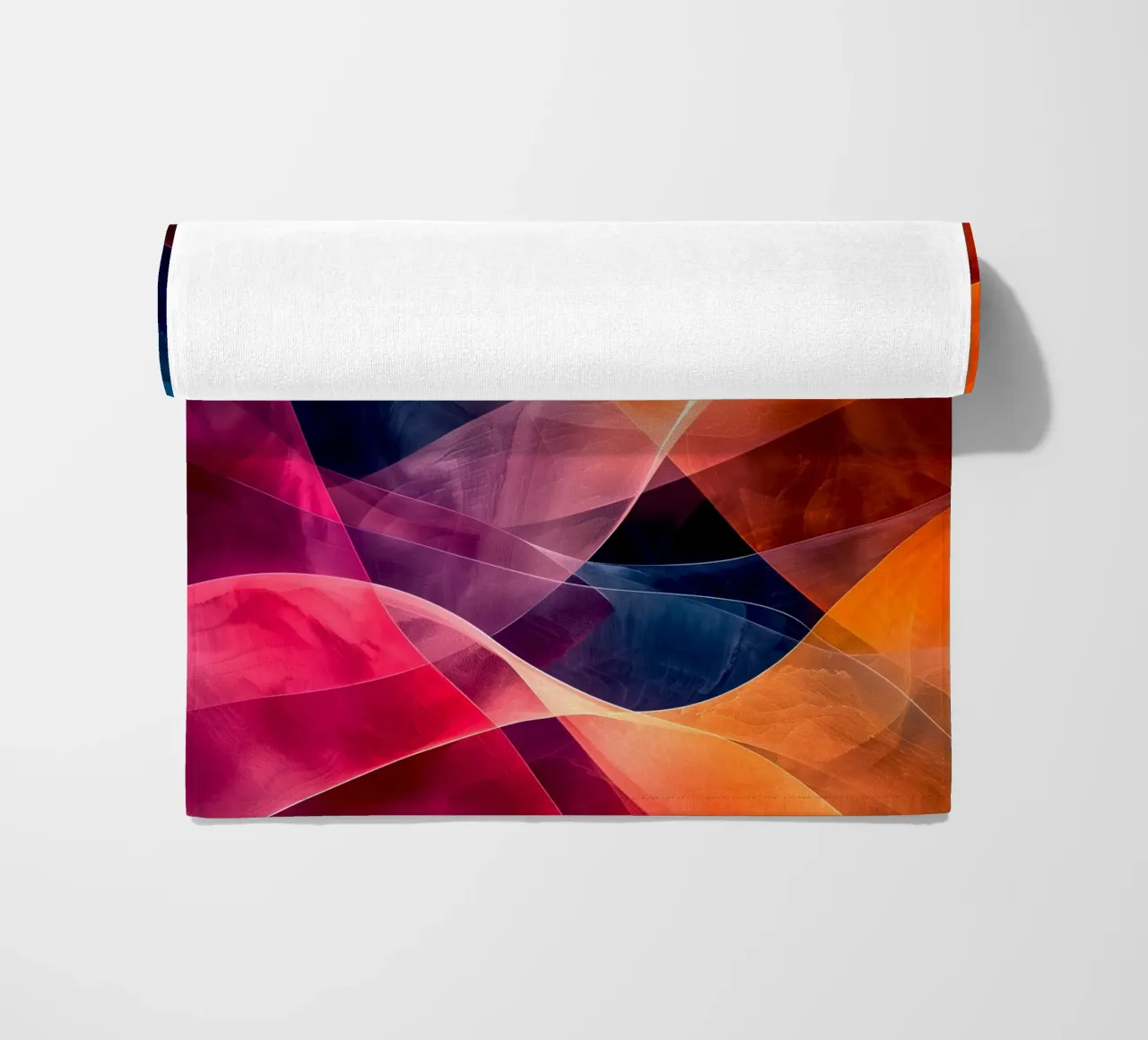 Astrazione colori e linee telo mare da Justyna Jaszke JBJart