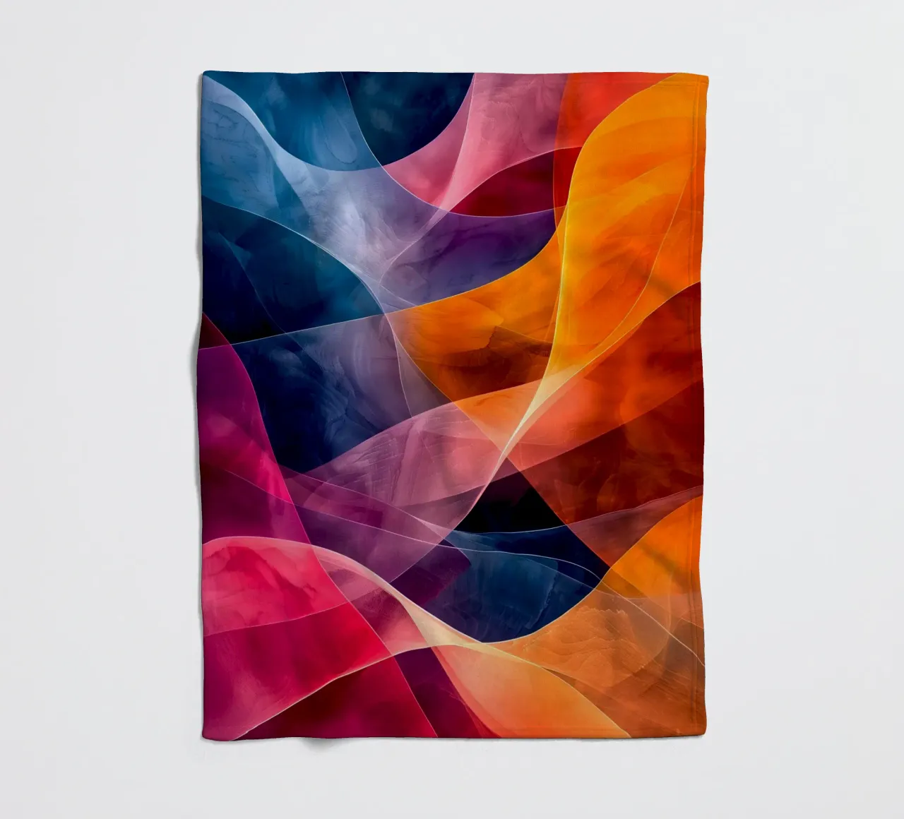 Astrazione colori e linee coperta in pile da Justyna Jaszke JBJart
