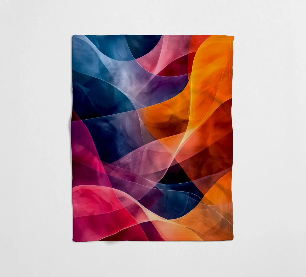 Astrazione colori e linee coperta in pile da Justyna Jaszke JBJart