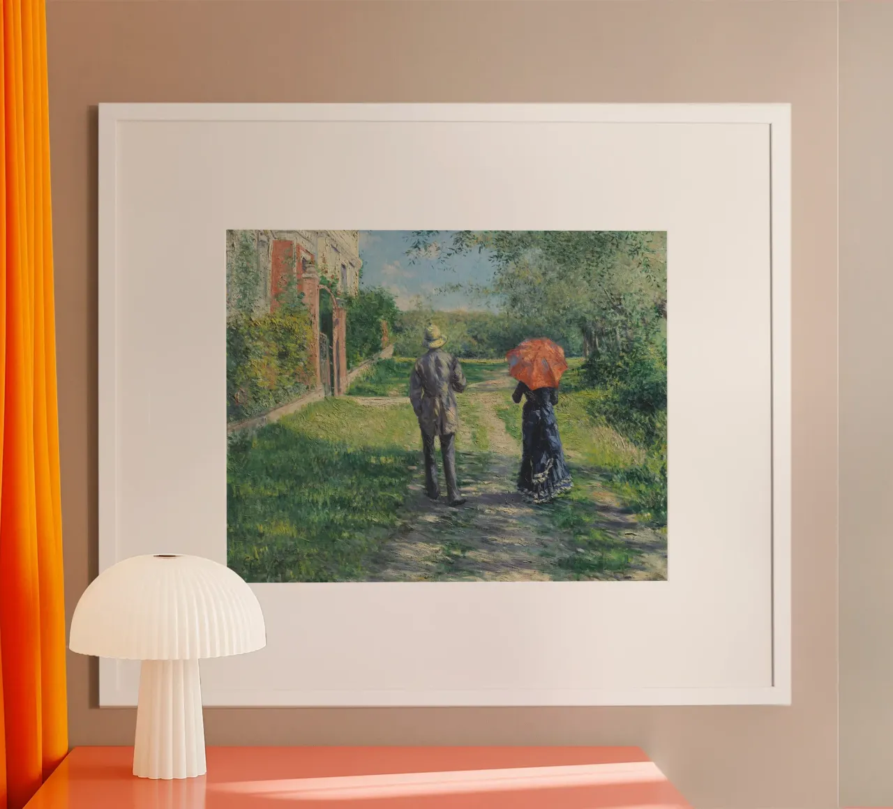 Gustave Caillebotte - Chemin Montant poster con telaio in legno da Timeless Artworks
