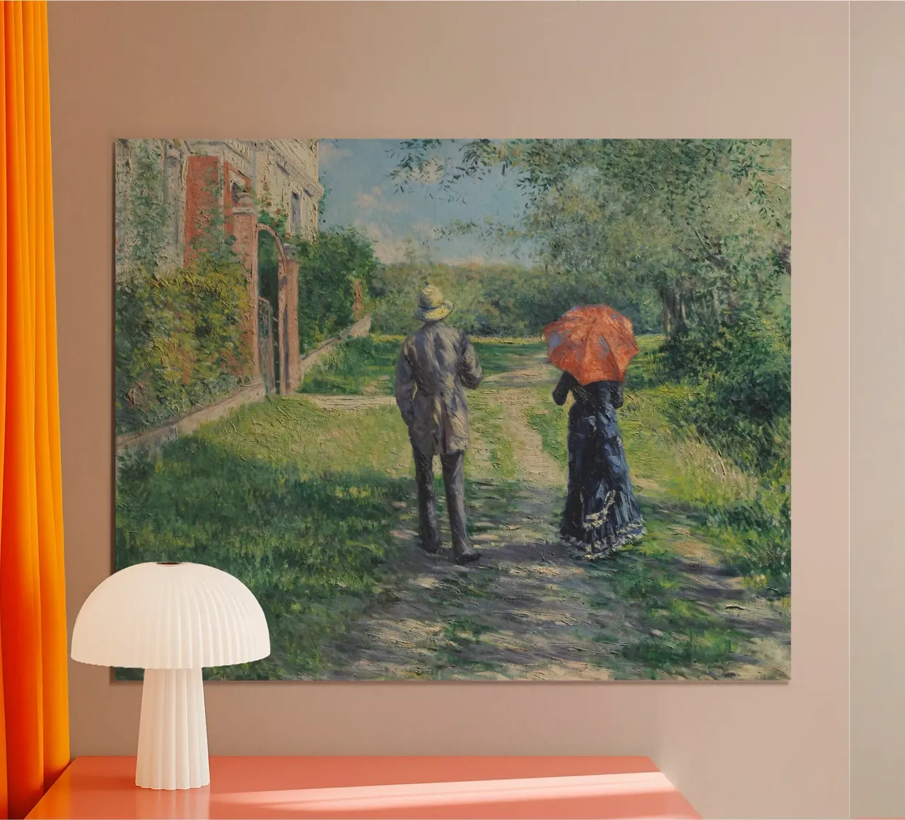 Gustave Caillebotte - Chemin Montant poster con telaio in legno da Timeless Artworks