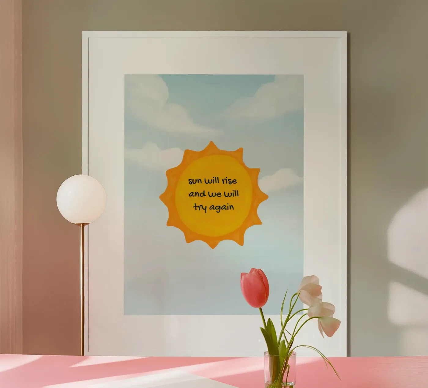 Always Keep Trying poster by typo graphic stayl