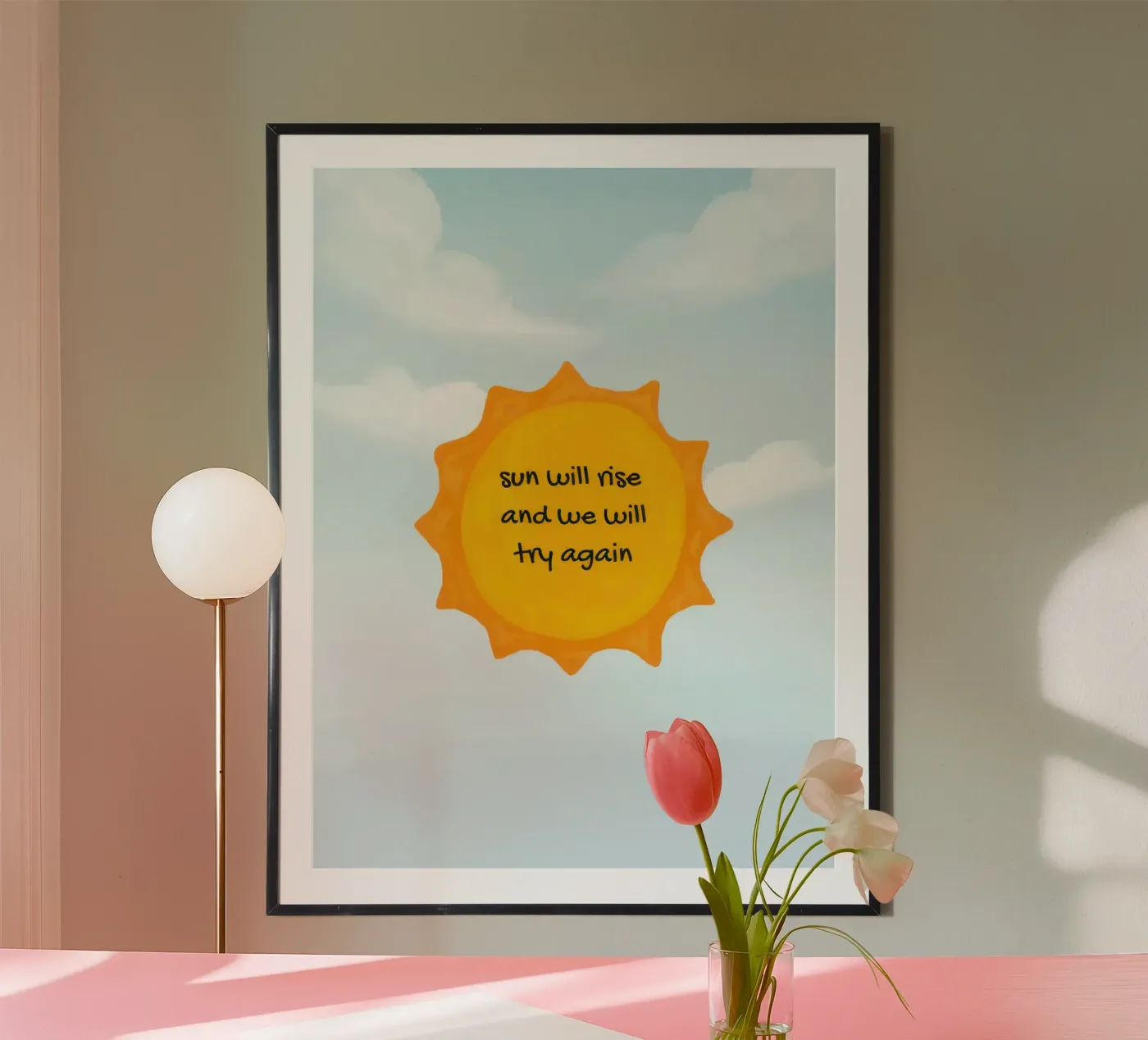 Always Keep Trying poster by typo graphic stayl
