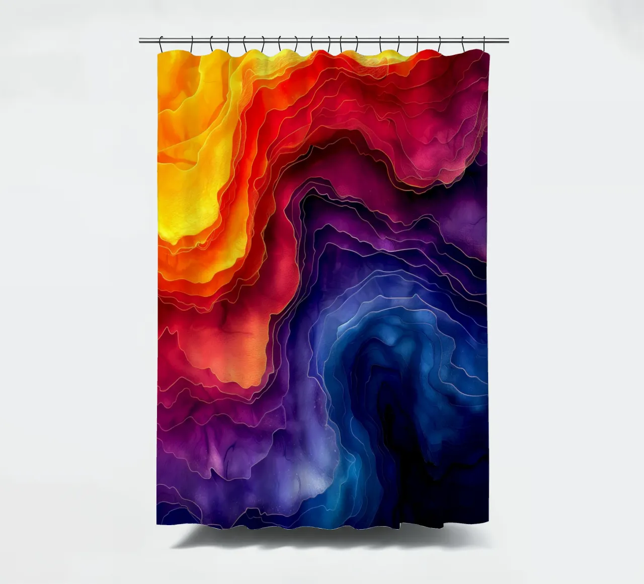 Abstraction colors art shower curtain by Justyna Jaszke JBJart