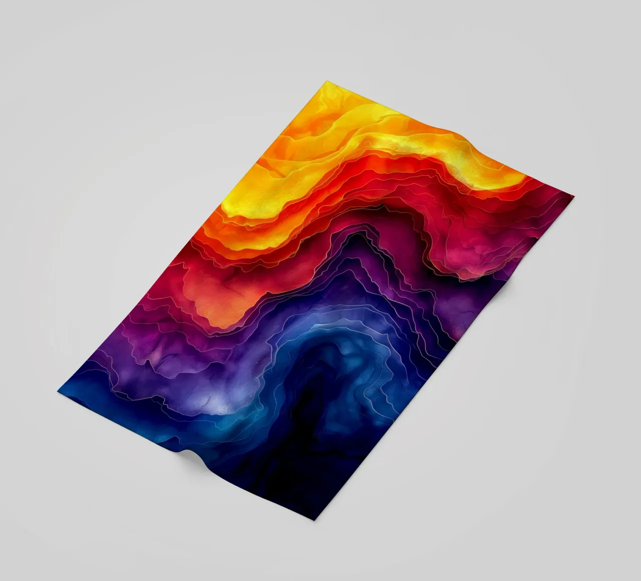 Astrazione colori arte telo mare da Justyna Jaszke JBJart