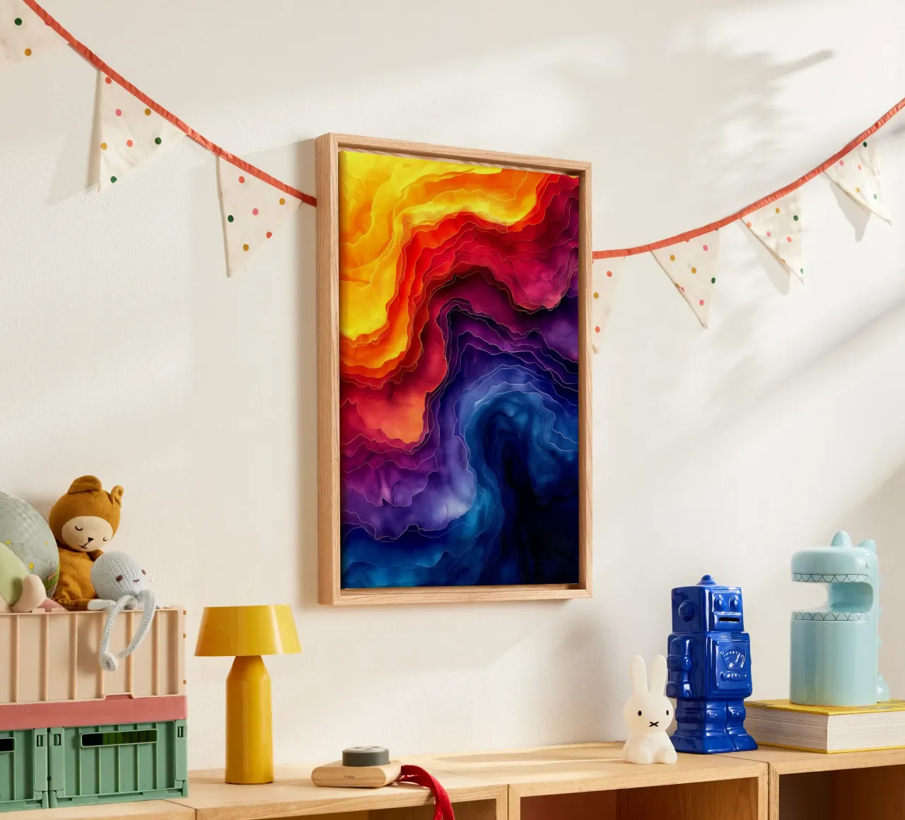 Abstraction colors art canvas by Justyna Jaszke JBJart