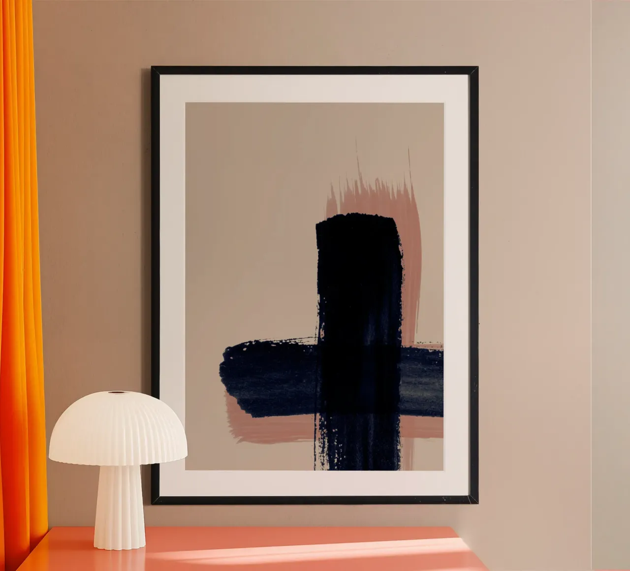 Strokes 5D | Indigo Brush Stroke Abstract Poster von sabidussi