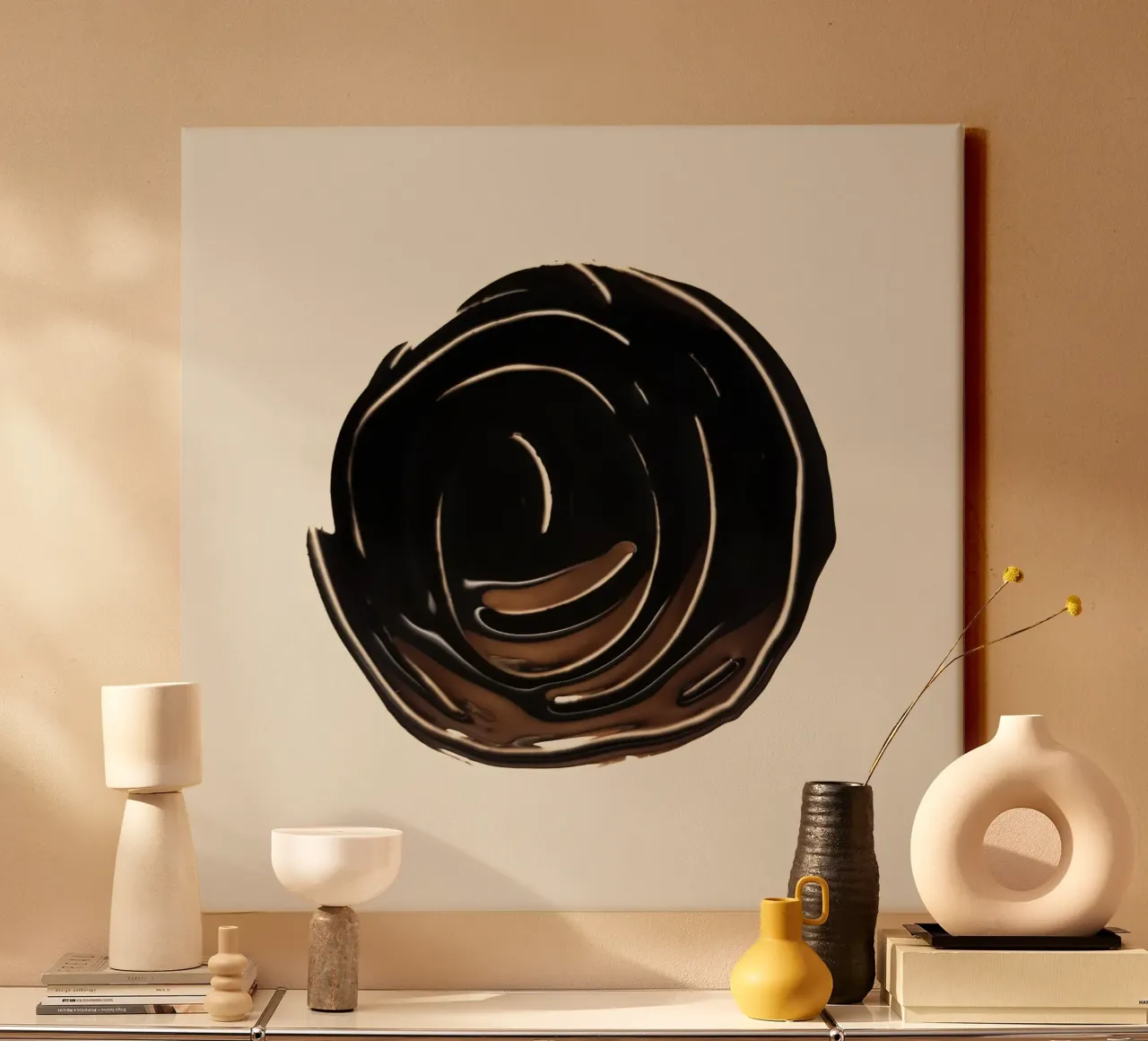 Ink Shape 2 | Minimal Abstract Leinwand von sabidussi