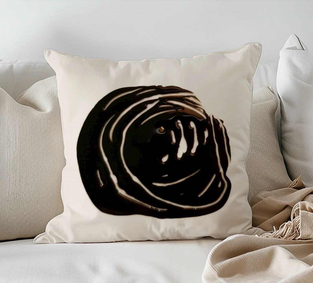 Ink Shape 1 | Minimal Abstract cuscino da sabidussi