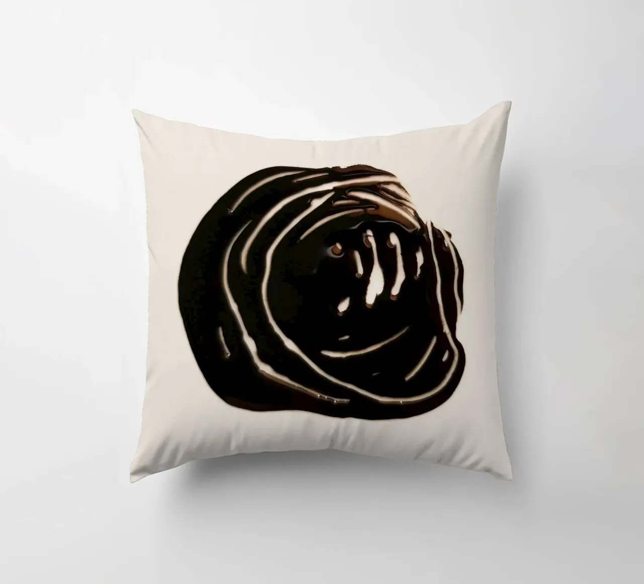 Ink Shape 1 | Minimal Abstract Kissen von sabidussi