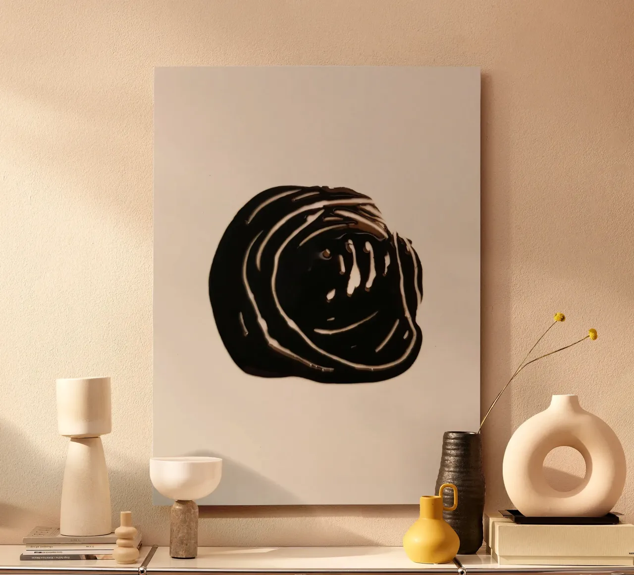 Ink Shape 1 | Minimal Abstract Alu-Dibond von sabidussi