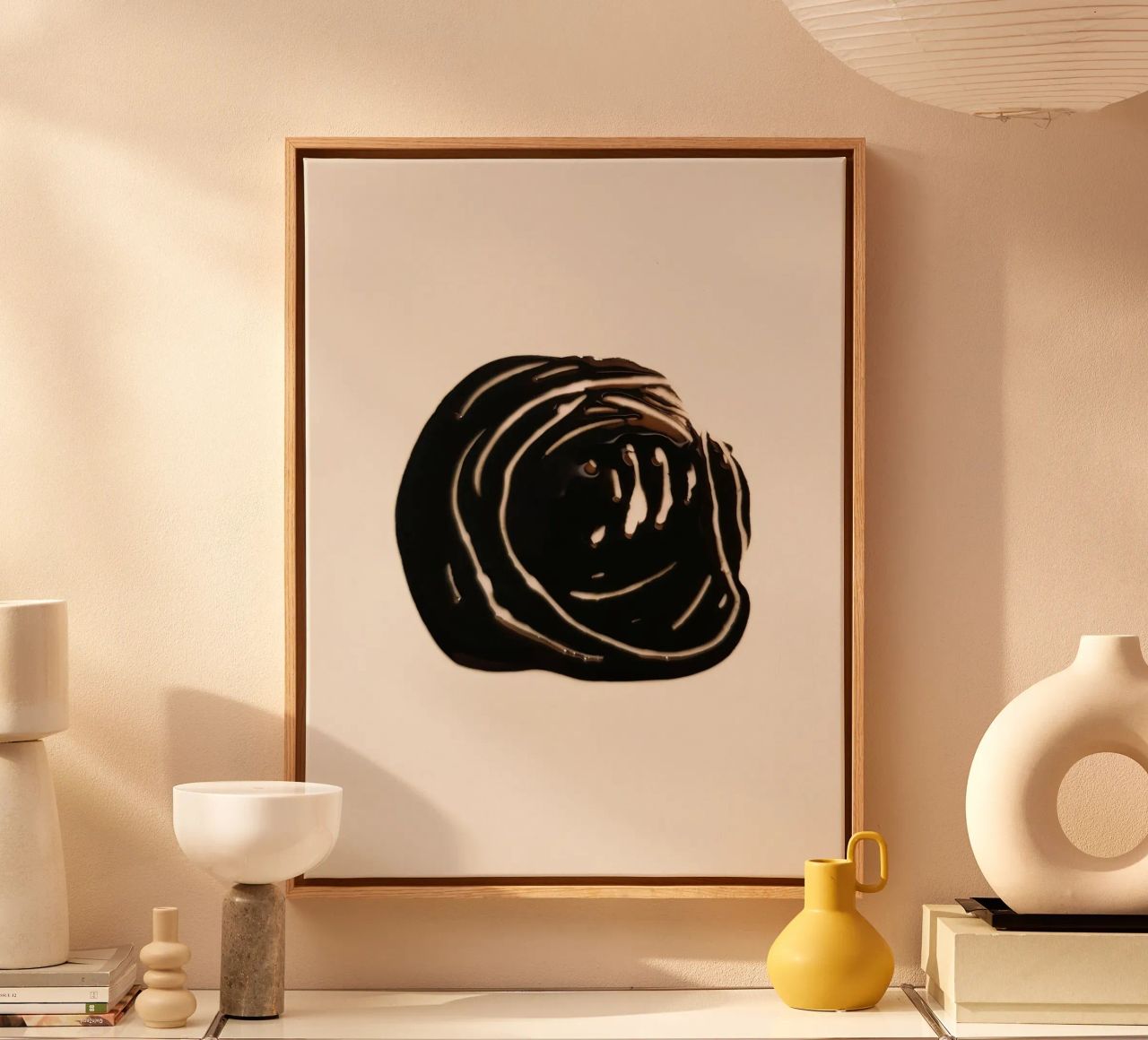 Ink Shape 1 | Minimal Abstract tela da sabidussi